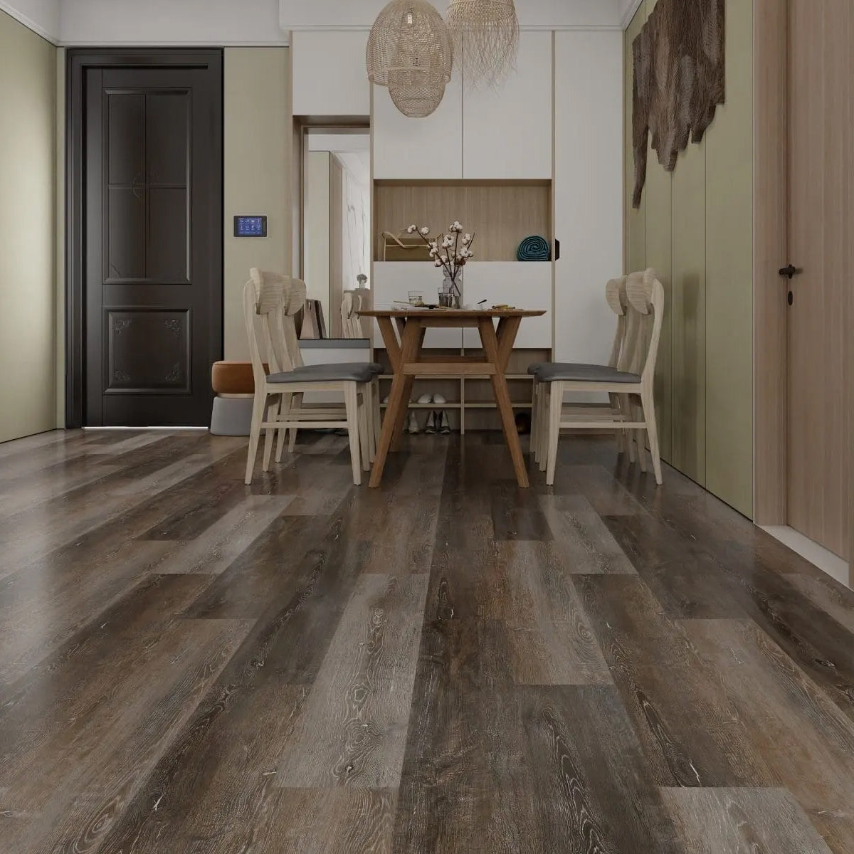 6.0 SPC luxury vinyl plank flooring installed