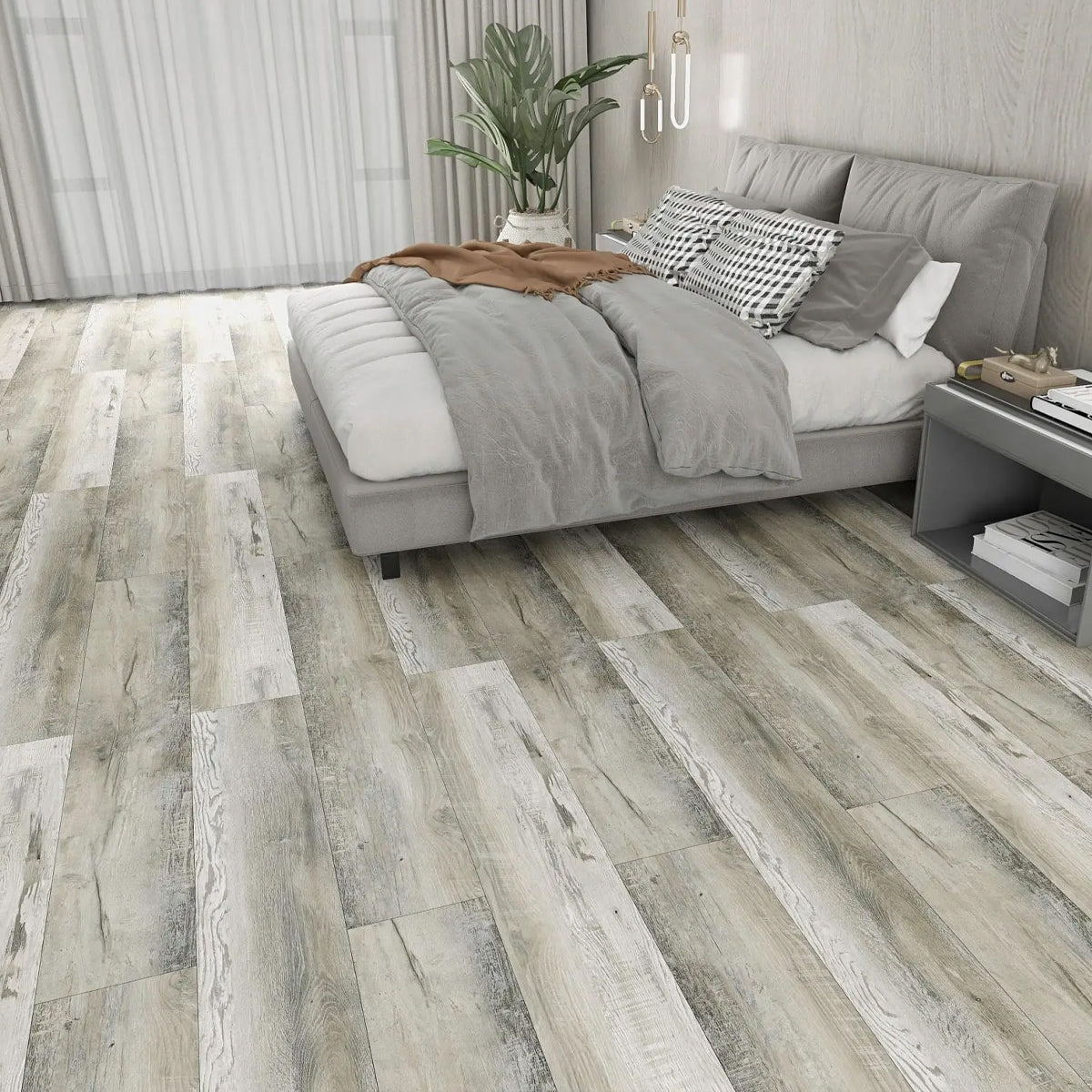 6.0 SPC luxury vinyl plank flooring installed