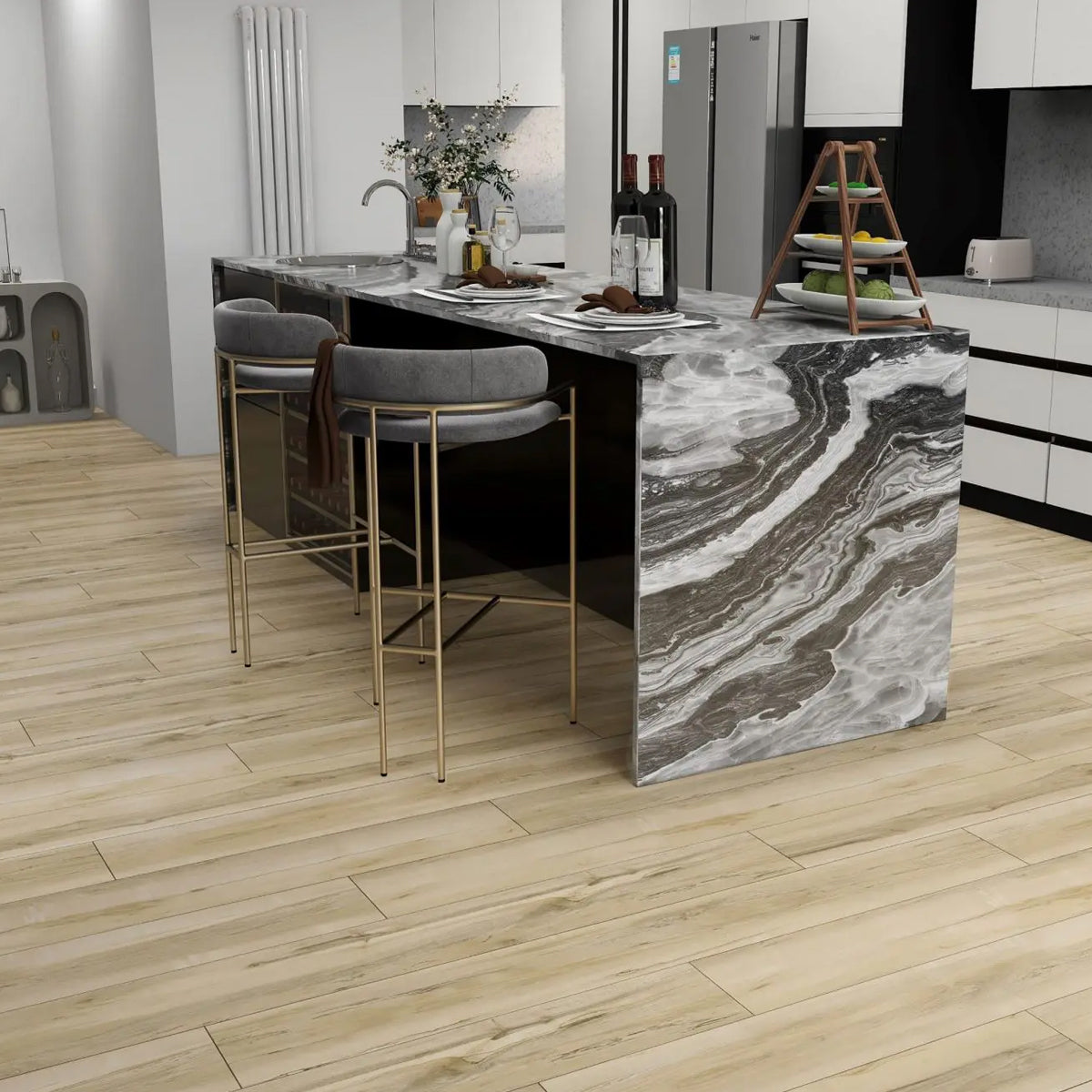 6.0 SPC luxury vinyl plank flooring installed