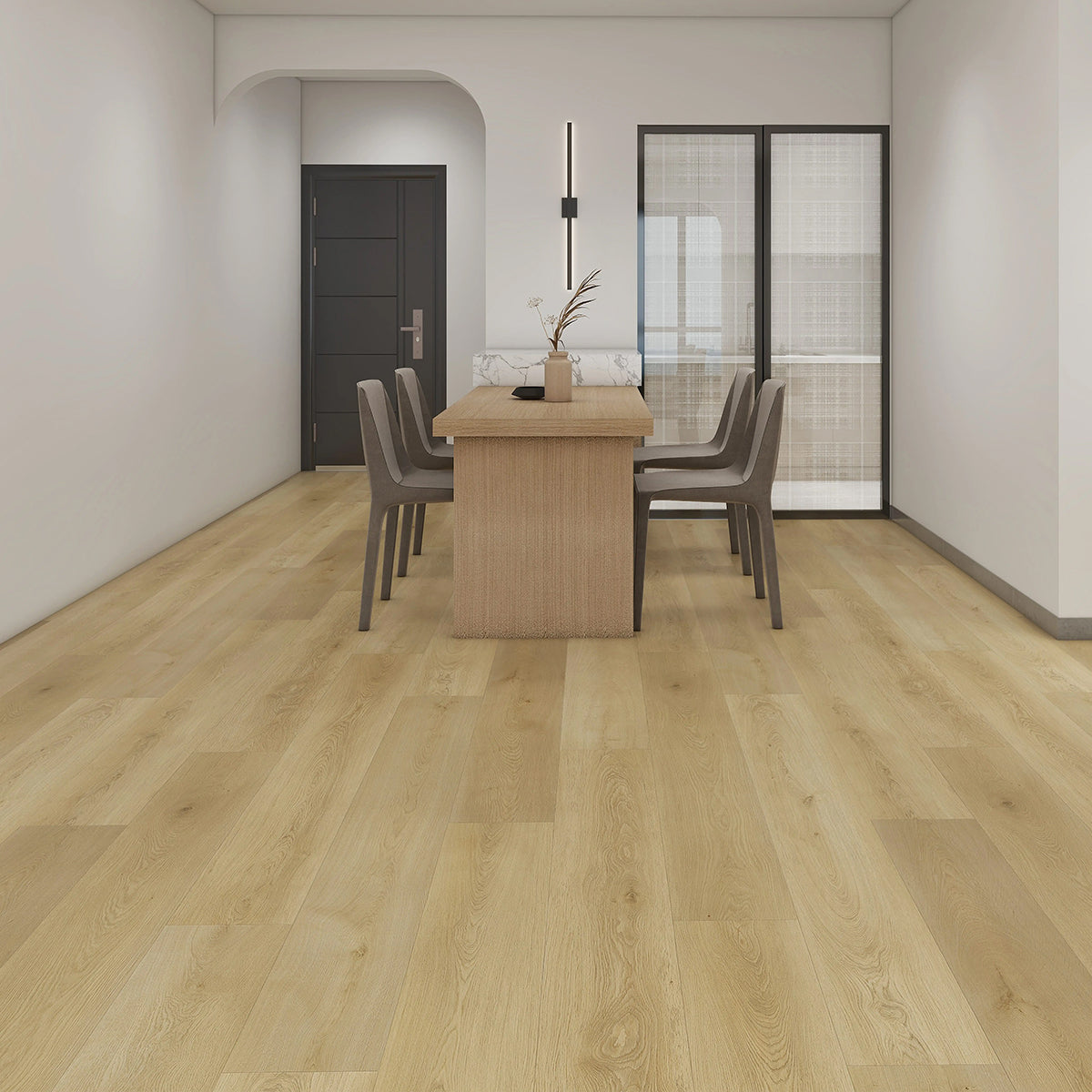 7.0 SPC luxury vinyl plank flooring installed